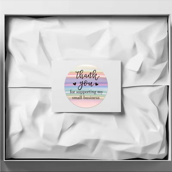 500 Holographic Thank You For Supporting Small Business Stickers PRICE IS FIRM - Picture 4 of 5
